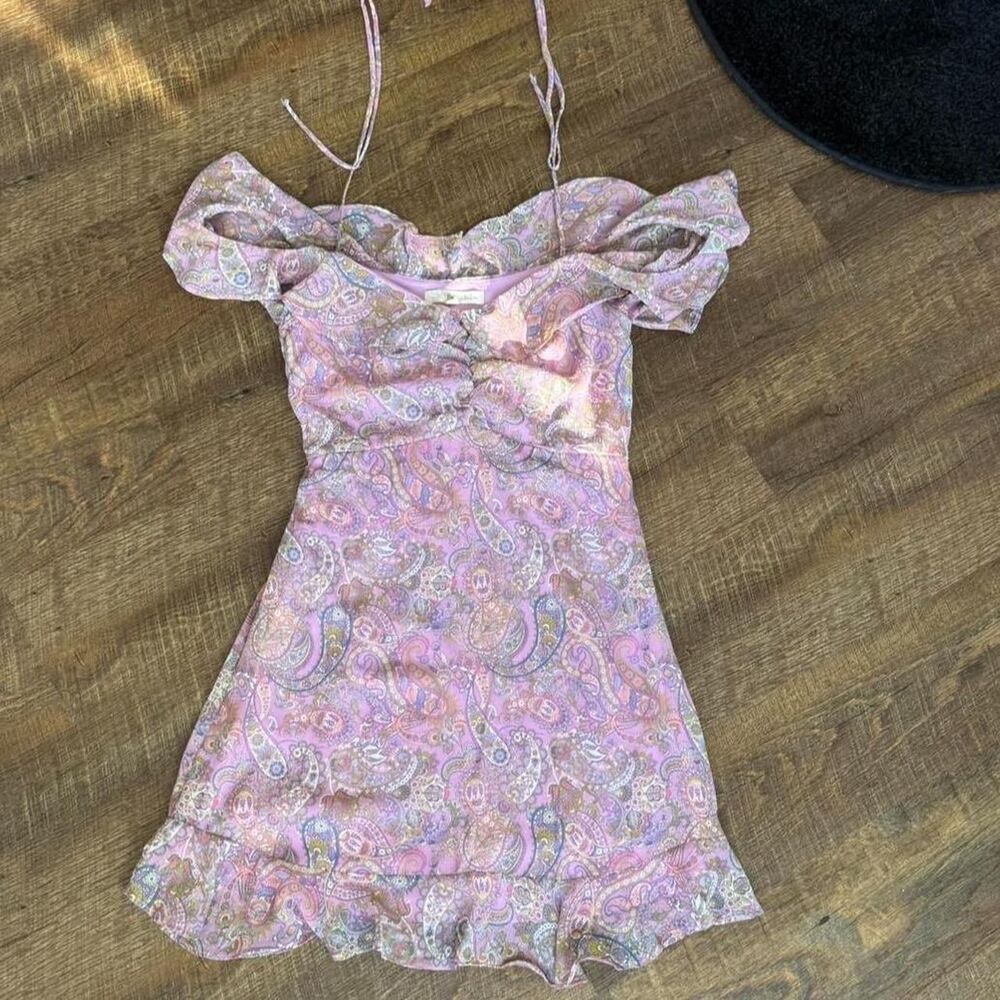 Rewind Women's Purple Paisley Print Dress